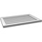 Ekena Millwork Vertical Surface Mount PVC Gable Vnt: Non-Functional, w/2"W x 1-1/2"H, Brickmould Frame, 28"W x 18"H GVPVE28X1802SN - alternate 3